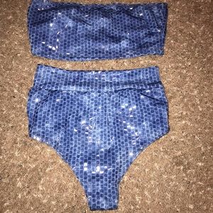 Icy blue disco set size XS